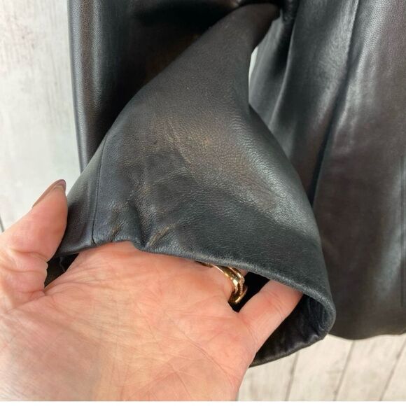 Avanti Genuine Leather Black Full Zip Stand Up Collar Jacket Women's Size XLarge - Picture 2 of 13